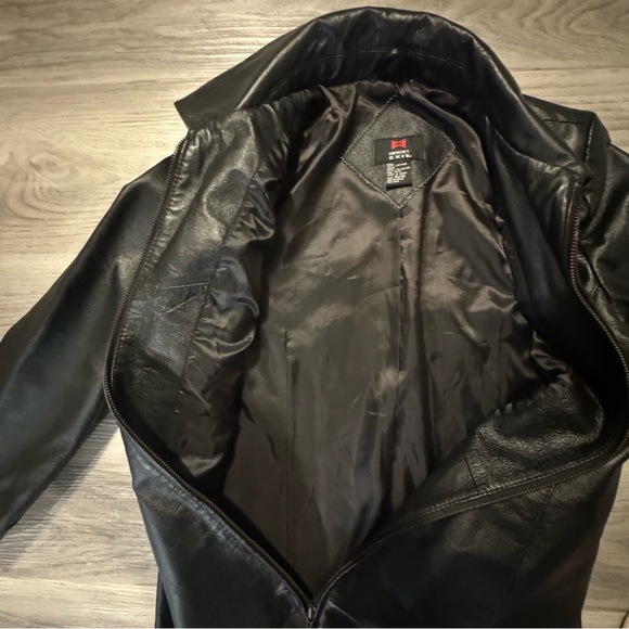 Emergency Exit 100% leather kids jacket size 10/12 - Picture 5 of 5